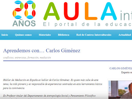 Mediación comunitaria. Aprendemos con…Carlos Giménez.