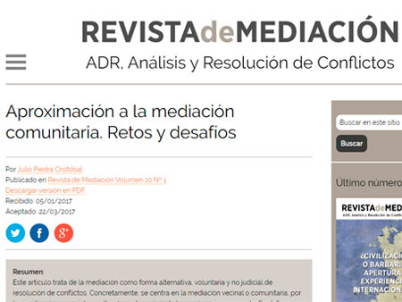 Aproximación a la mediación comunitaria. Retos y desafíos